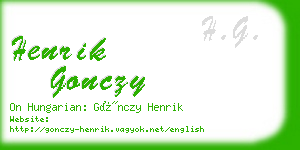 henrik gonczy business card